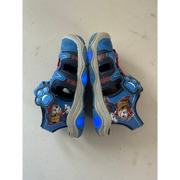Paw Patrol Toddler Little Kid Light Up Monkey Caged Hook Loop Water Sandals 8 - Picture 5 of 7